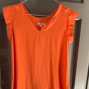 Neon Coral Dress Top